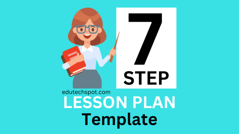 7 Step Lesson Plan Template free