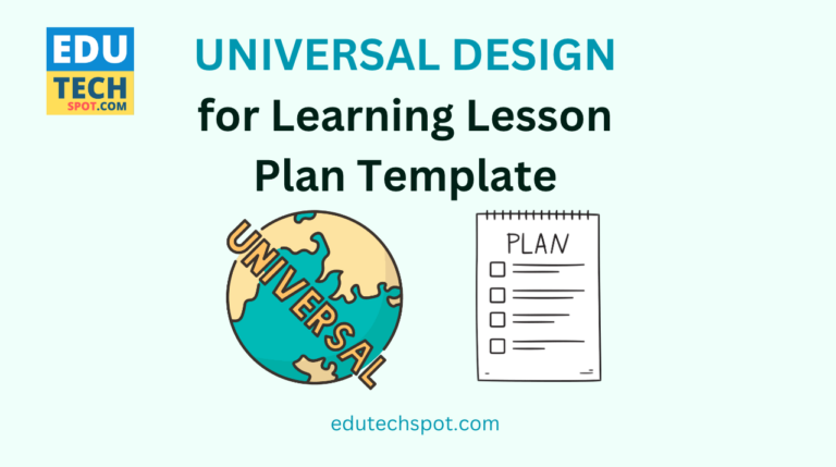 Universal Design for Learning Lesson Plan Template edutechspot