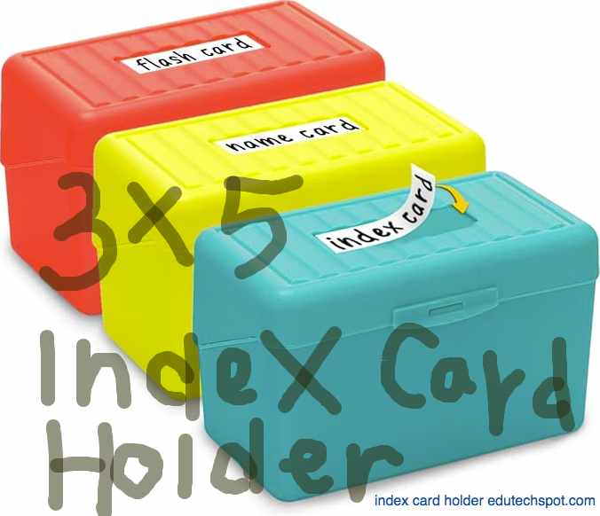 3x5 card holder bright playful colors edutechspot.com