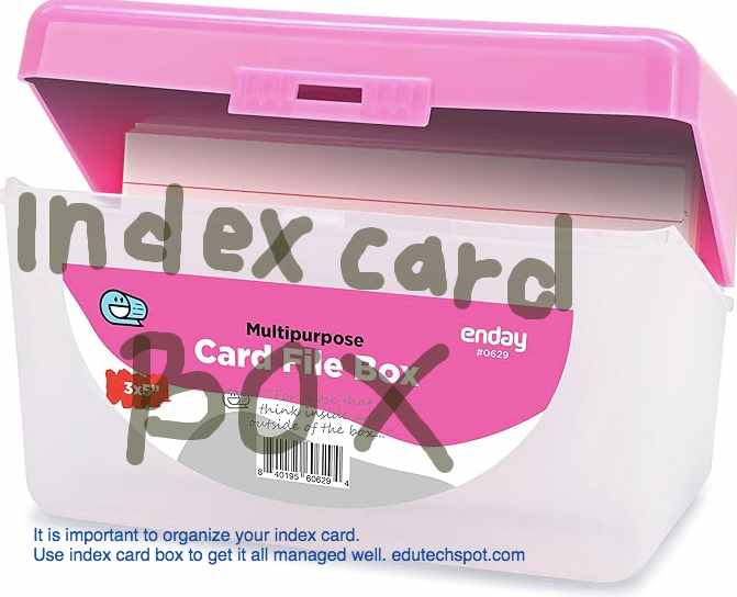 index card box to manage cards edutechspot.com