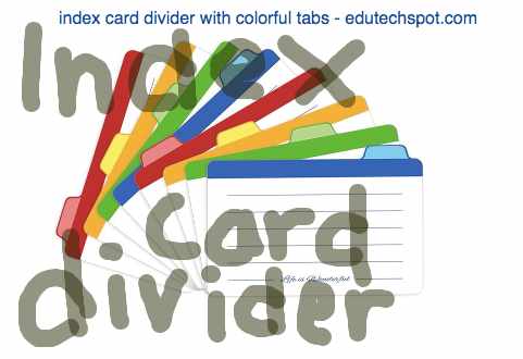 note divider with colorful tabs - edutechspot.com