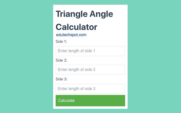 triangle angle calculator