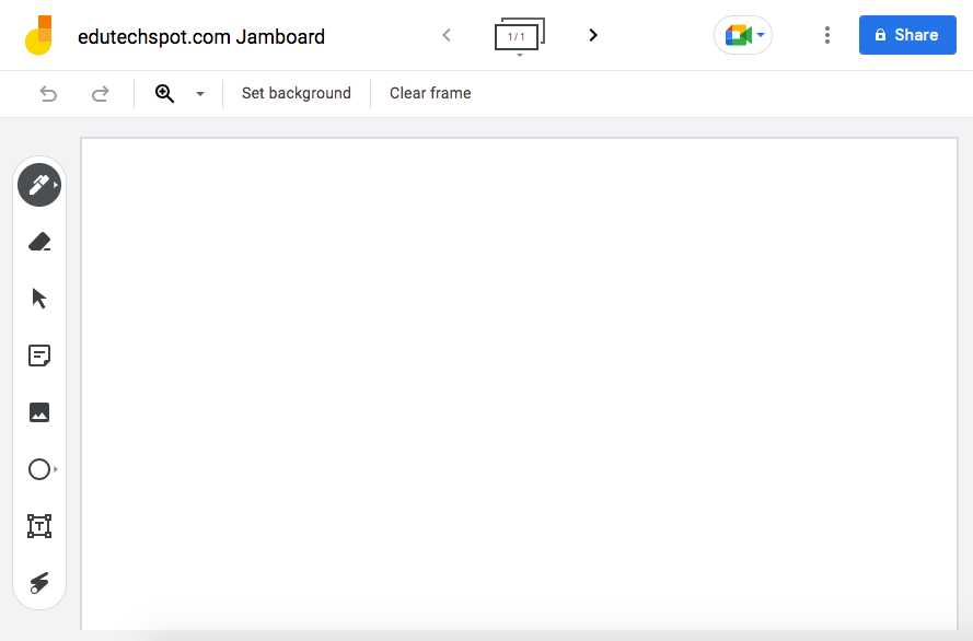 Google Jamboard Framework Interface and Toolbox - edutechspot.com