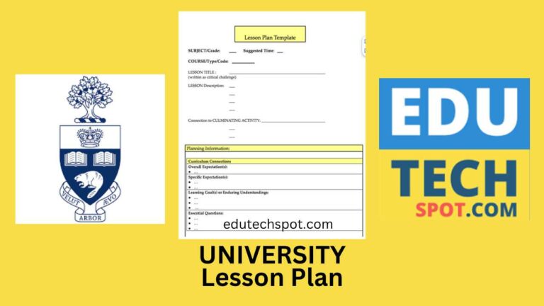 University Lesson Plan Template-toronto-edutechspot.com
