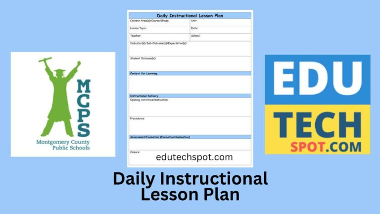 daily instructional lesson plan montgomery county public schools-edutechspot.com