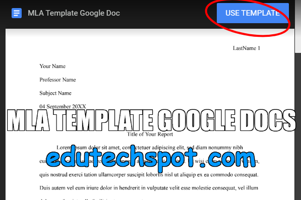 MLA Template Google Docs